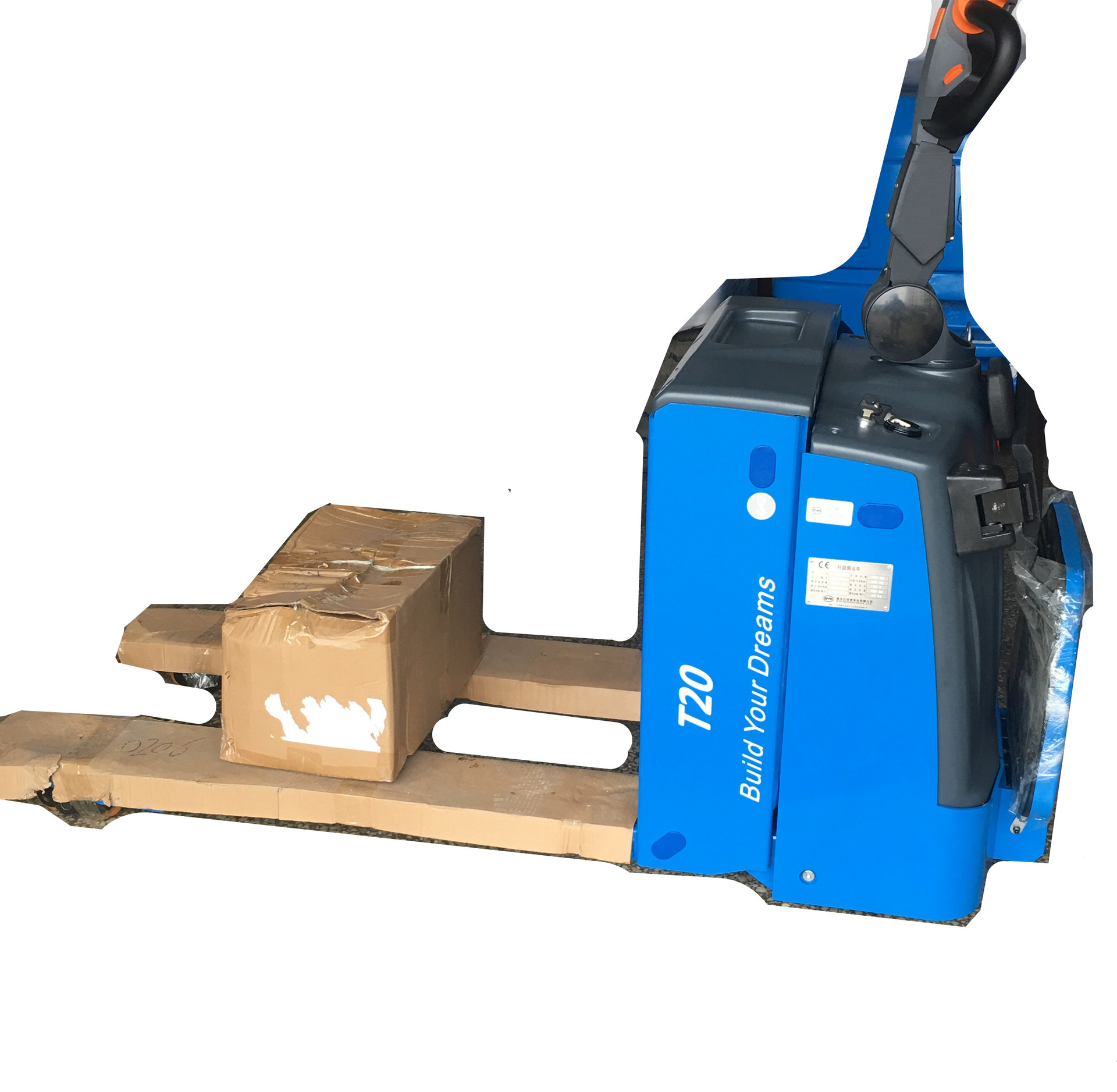 液压手拉叉车升级版电动托盘搬运叉车 2吨比亚迪锂电池搬运叉车