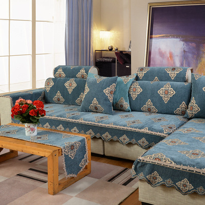 厂家直销定制定做现代欧式沙发垫田园贵妃沙发巾四季通用防滑坐垫|ms