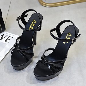 高跟鞋女2021新款韩版shoes细跟鱼嘴凉鞋女手工外贸女鞋厂家直供