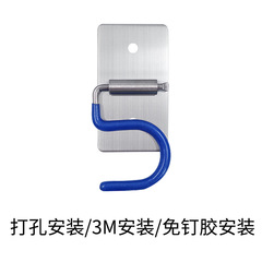 浴室拖把強力粘鈎掛鈎免打孔衛生間門後收納掃把掛架拖布夾壁掛