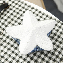 北欧陶瓷储物罐带盖海洋风格咖啡花茶杂粮罐首饰盒海洋风摆件白瓷