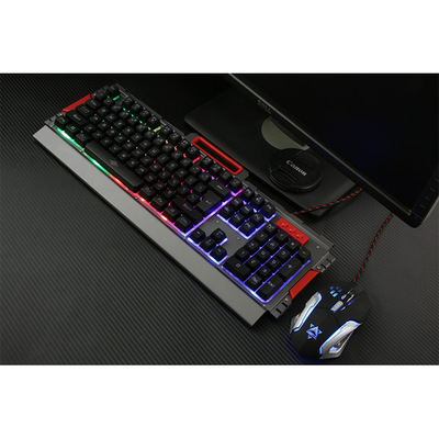 Mechanics Feel Keyboard and mouse set USB Wired Backlight game Electronic competition Key mouse suit K33