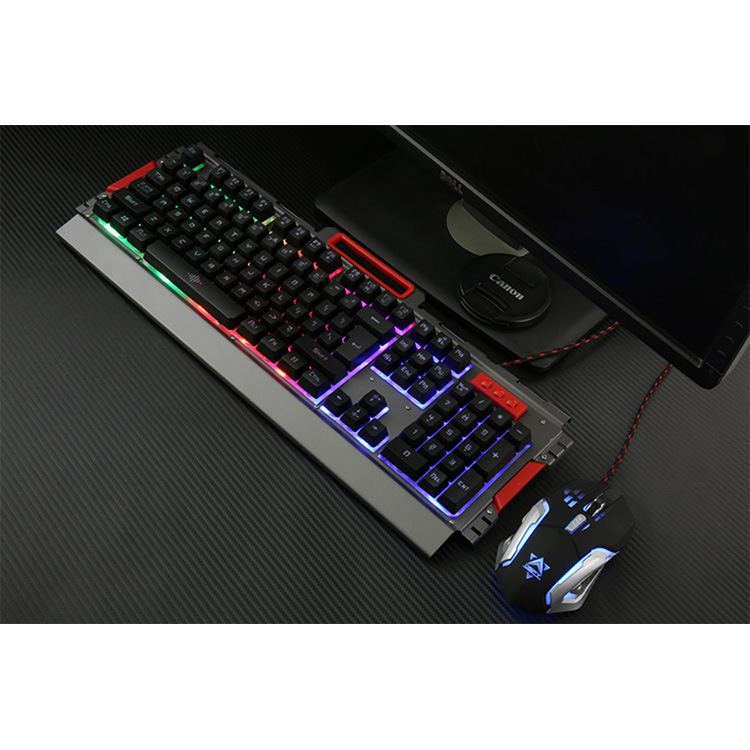 Mechanics Feel Keyboard and mouse set USB Wired Backlight game Electronic competition Key mouse suit K33