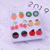 Cute fruit earrings, jewelry, accessory, plastic resin, ceramics, wholesale