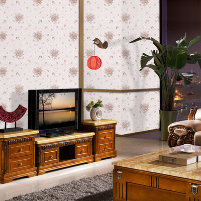 厂家直销小花壁布客厅卧室电视背景墙 现代简约无缝墙布真实触感
