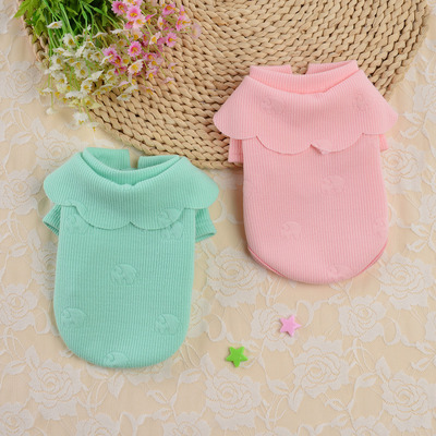 2021年新款寵物衣服泰迪狗狗春裝貓咪服飾小型犬幼犬比熊壹件代發