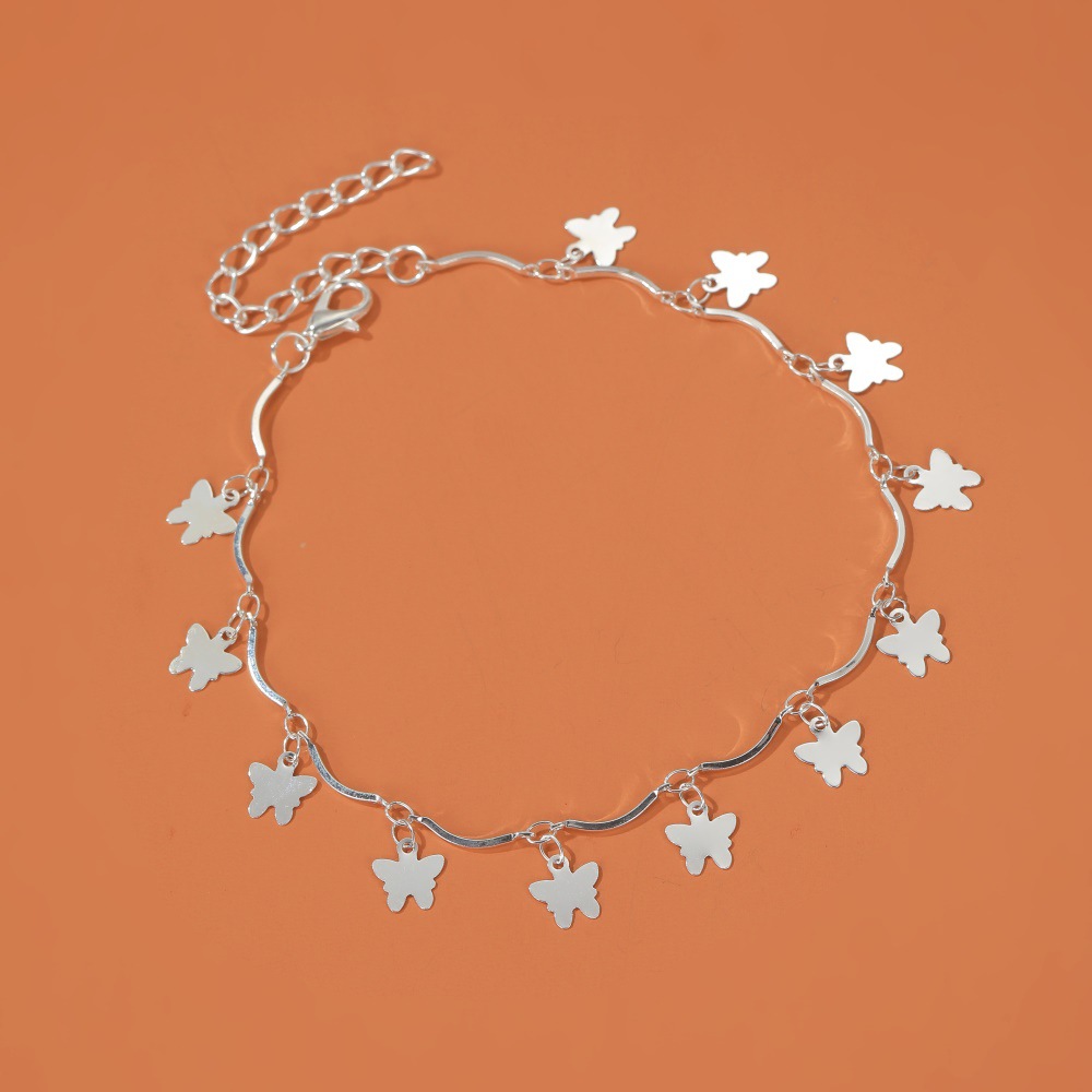 Simple Style Butterfly Alloy Plating No Inlaid Women's Anklet display picture 5