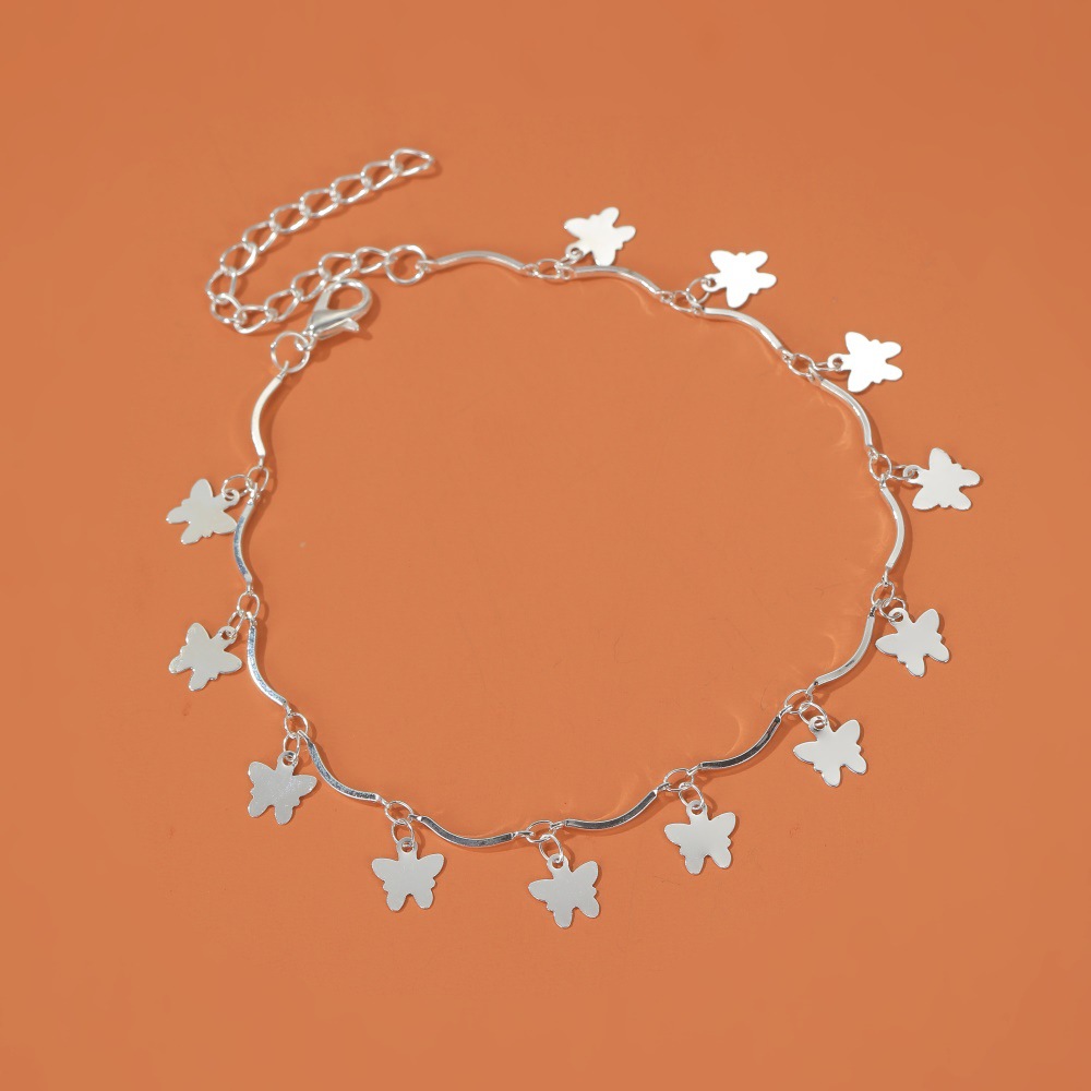 Style Simple Papillon Alliage Placage Pas D'incrustation Femmes Bracelet De Cheville display picture 5