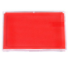 Powerful 9864 Rectangle Fast-Dry Ink Pad Red and Blue Oilproof Waterproof Fingerprint Pressing Financial Supplies