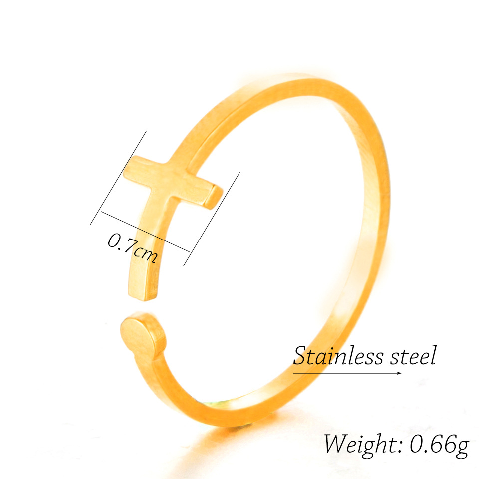 Fashion Cross Stainless Steel Open Loop display picture 1