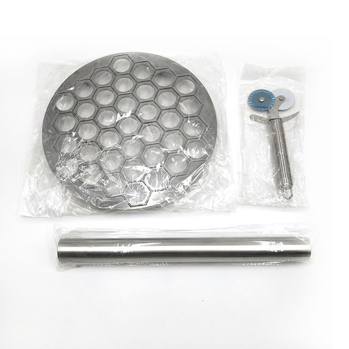 Stainless steel dumpling mold, aluminum alloy dumpling-making machine, slicing knife, rolling pin, tool set for making dumplings