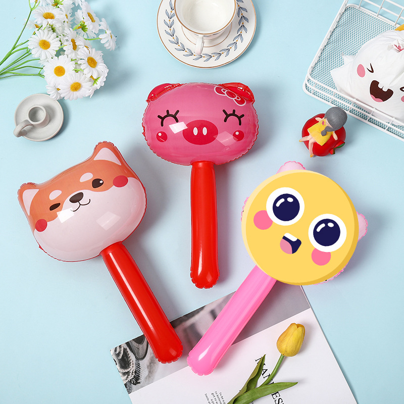 Best Sellers inflation Small bell Stall trumpet wholesale Toys children animal Inflatable Hammer gift