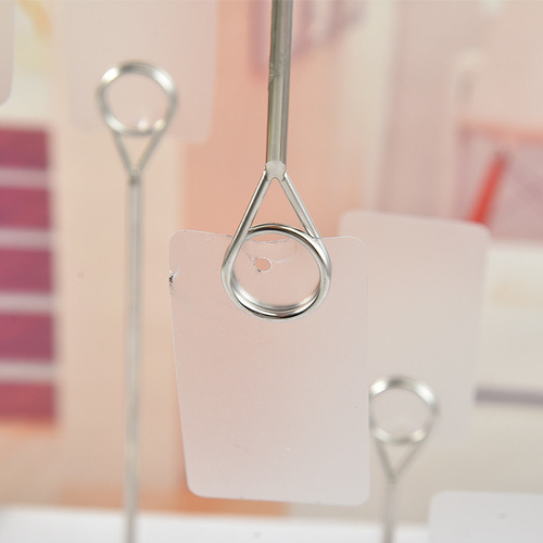 Hotel Restaurant Solid Stainless Steel Menu Stand Self-Service Menu Card Holder Table Number Plate