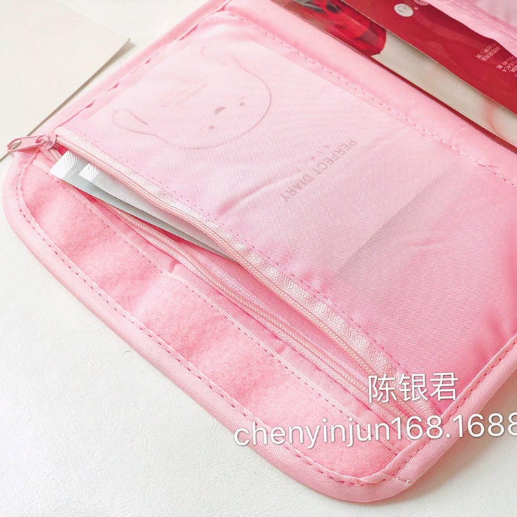 Foldable handheld organizer bag to go out, cosmetic bag