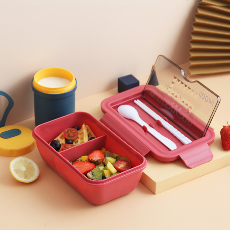 Student lunch box lunch box wheat straw...