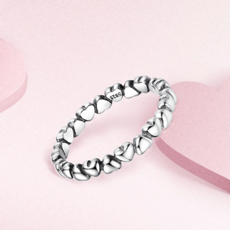 European and American fashion alloy full love heart ladies engagement ring gift manufacturers wholesale