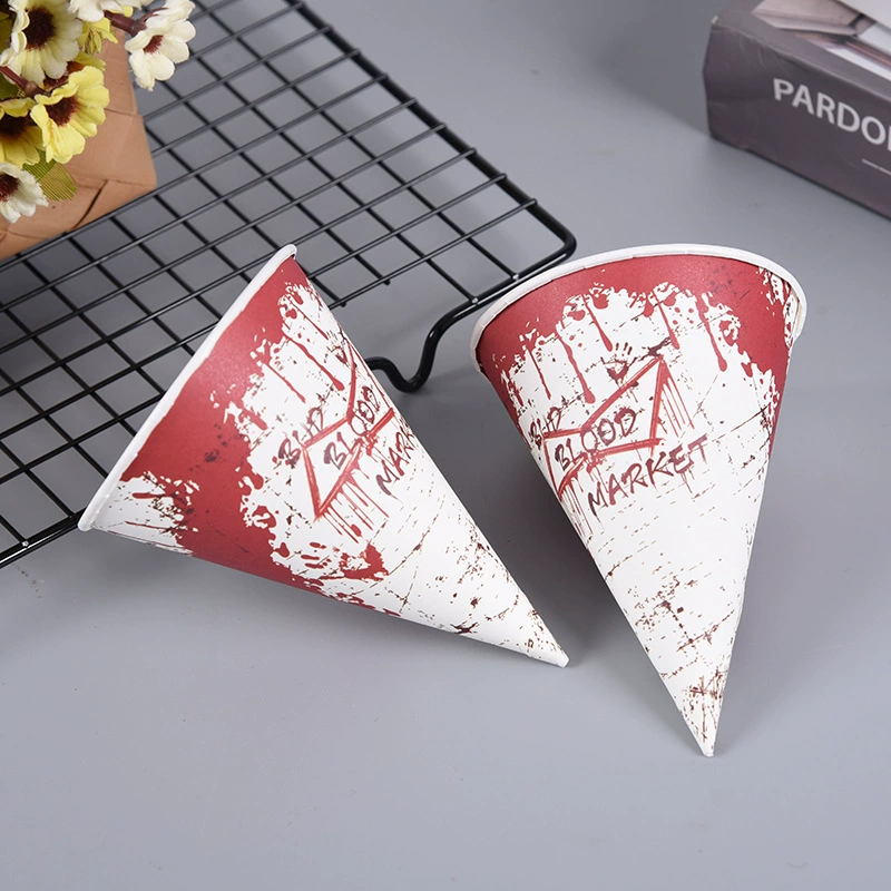 Утолщенный конический бумажный стаканчик/конический бумажный стаканчик для аэропорта, бизнес-зал, маленький размер, остроконечное дно, одноразовая треугольная чашка для воды