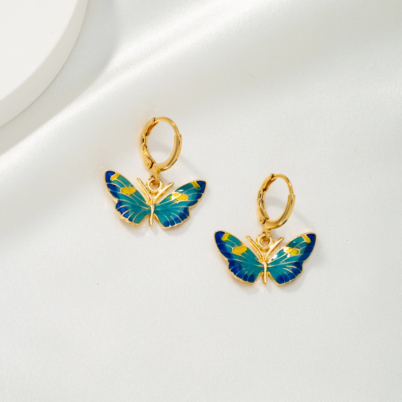 Korean Style Butterfly Alloy Earrings display picture 4