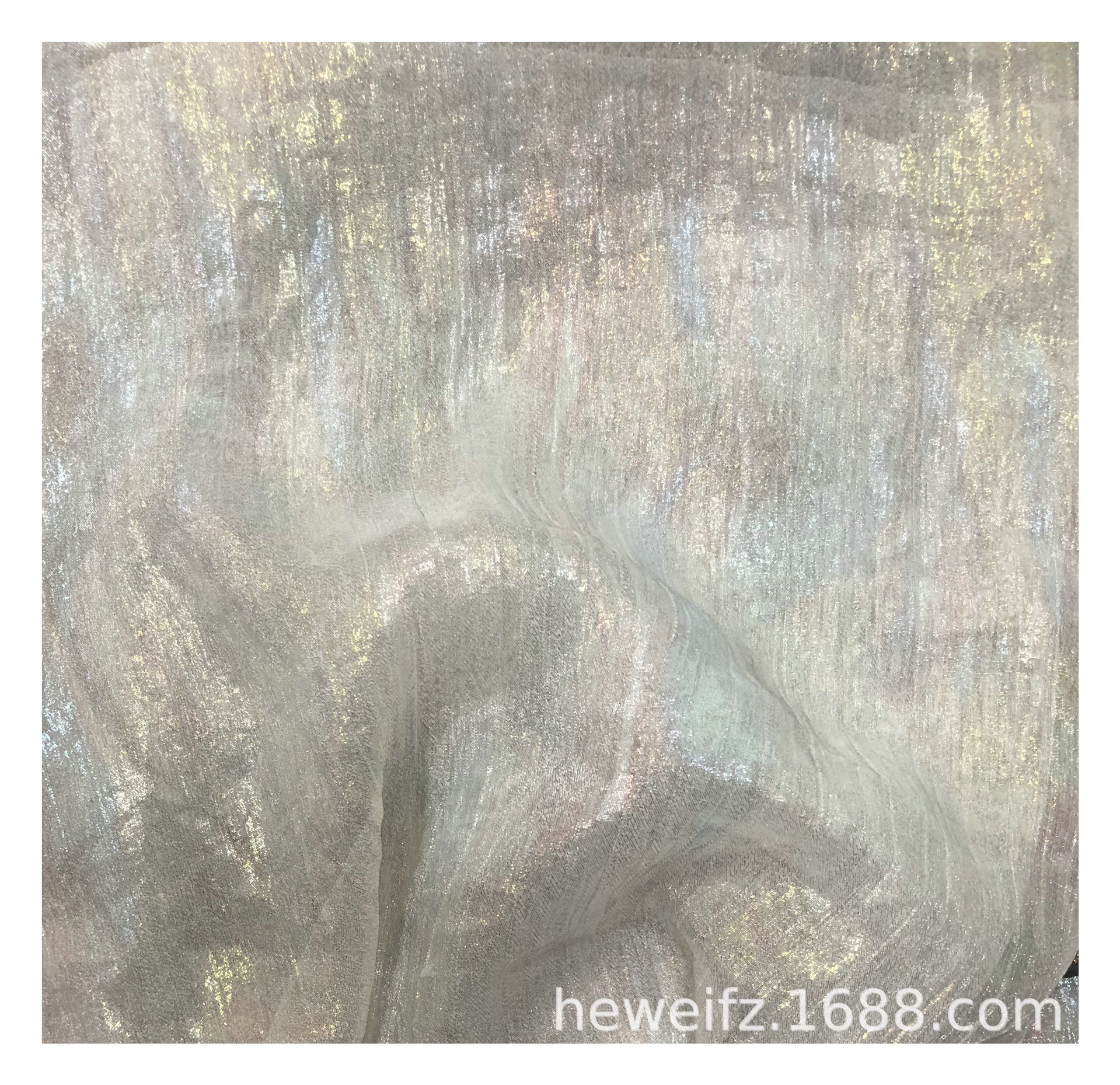 厂价直销F2560现货供应锦丝皱幻彩烫金 时尚古装服饰涤纶汉服面料