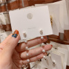 Silver needle, fashionable earrings, long brand chain from pearl, Korean style, silver 925 sample, internet celebrity