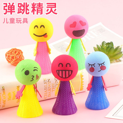 Large Bouncing Sprite Eva Spring Man Jumping Little Person Tumbling Man Children's Gift Doll Toy Wholesale