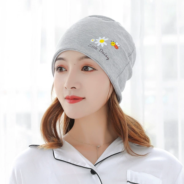 Gray little daisy bee pile hat