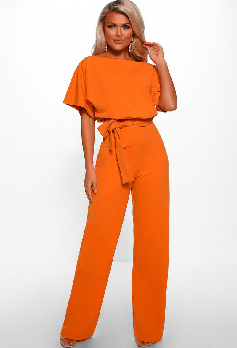 Summer Button Lace-up Short Sleeved Jumpsuit - Jumpsuits & Rompers - Uniqistic.com