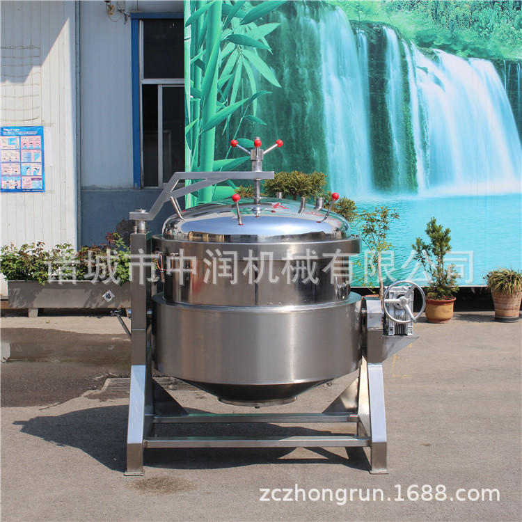一键操作快捷控制高温高压蒸煮锅 粽子加工蒸煮设备 粽子蒸煮锅