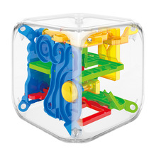 儿童智力科教STEM玩具3d 立体平衡滚珠立方体迷宫 72关Maze