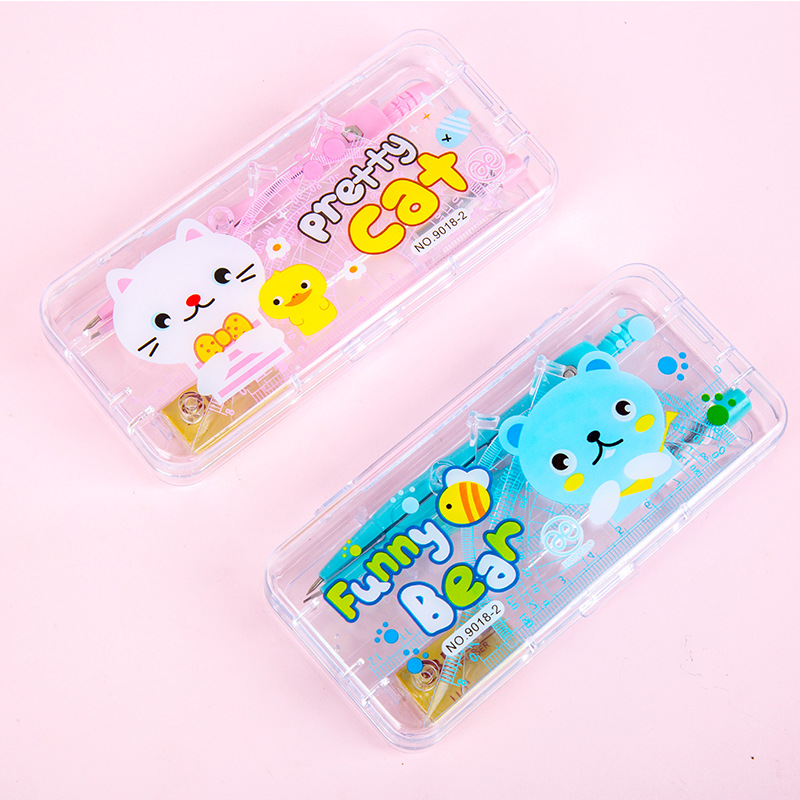 9018-2 BRÚJULAS DE EXAMEN DE estudiante traje equipo estándar de dibujo y pintura brújulas metálicas de 7 piezas