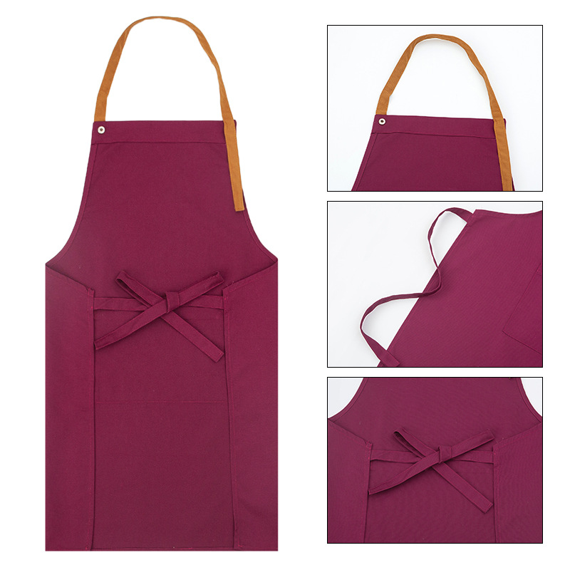 Delantal imprimible impresión del logotipo supermercado hogar cocina a prueba de aceite moda hombres y mujeres leche té restaurante mono