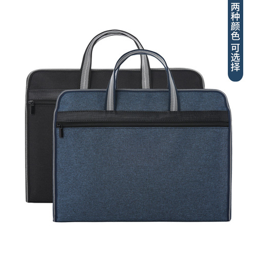 A4 portable document bag canvas thickened conference information bag file bag document bag multi-layer business storage briefcase