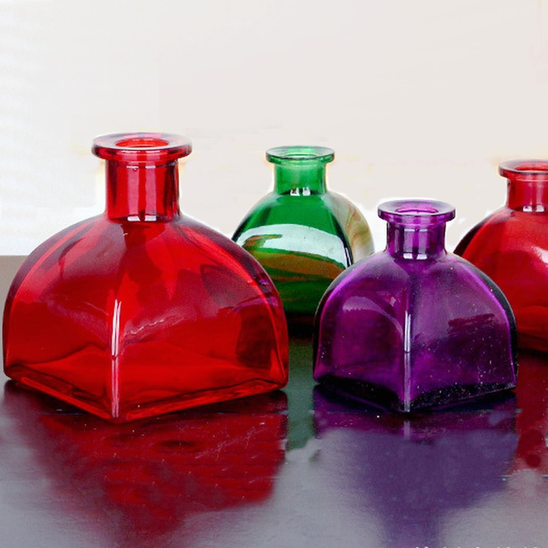 厂家供玻璃香薰瓶小玻璃瓶50ml方形蒙古包香薰瓶香水瓶无烟香薰瓶