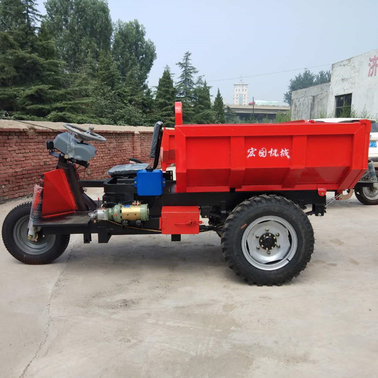 电动自卸三轮车 矿用井下出渣车 2吨工程三轮车厂家 宏图直销