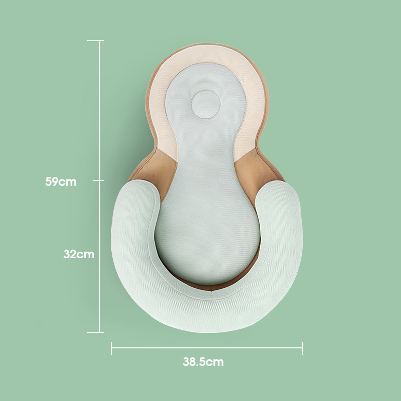 跨境嬰兒矯正防偏頭嬰兒枕頭側(cè)睡枕防溢奶定位枕定型枕透氣記憶棉