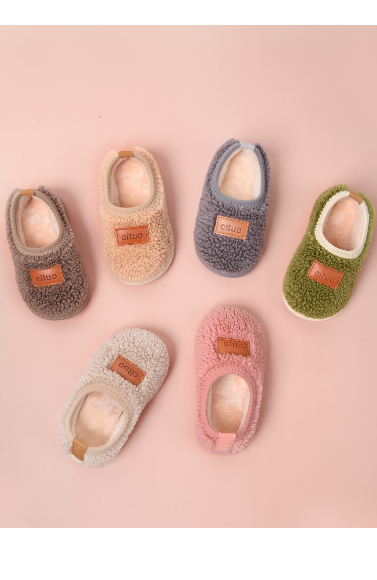 Kid's Casual Solid Color Round Toe Cotton Slippers display picture 1