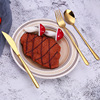 Stainless steel steak knife titanium Korean -style beef steak knife main dining knife hotel supplies knife fork spoon thickened main food knife