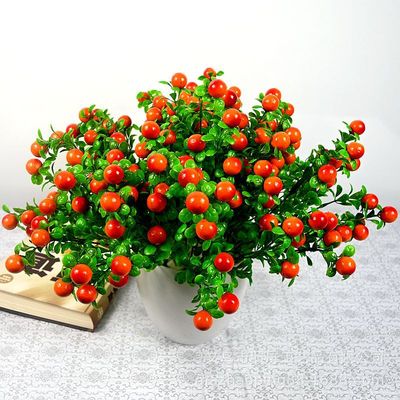 Yiwu wholesale Plastic flowers simulation Auspicious fruit Rich fruit Love pea 18 Red bean goods in stock wholesale