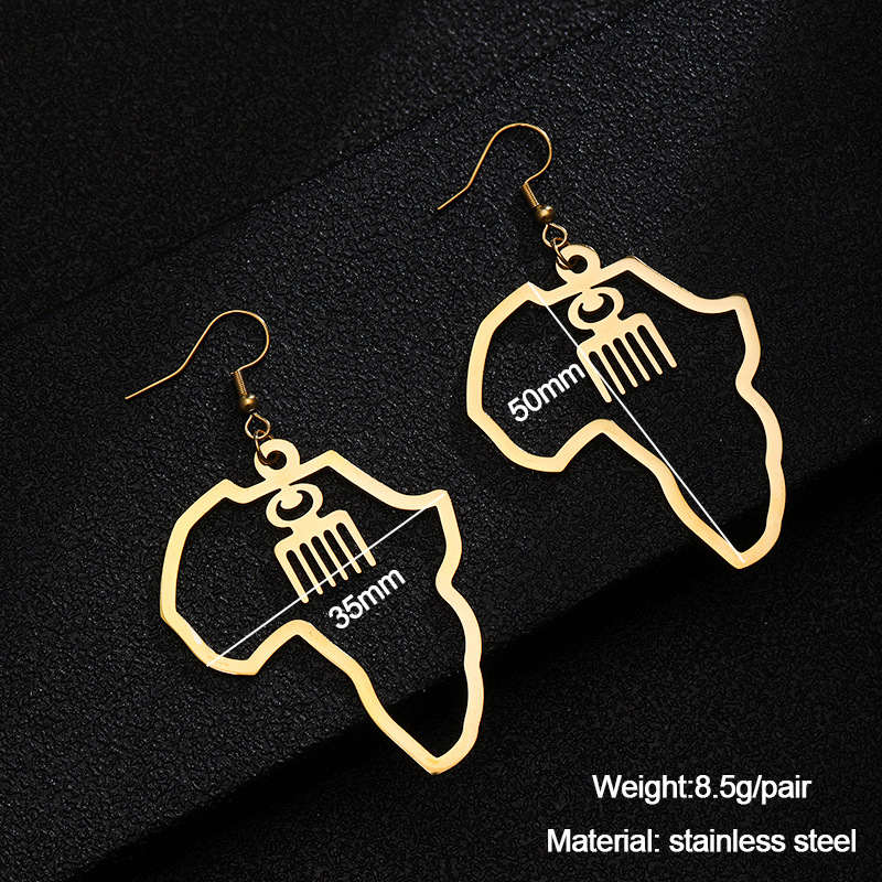 Electroplating Gold Plating Process Water Plating 18K Gold Plated Geometric 201 Stainless Steel Fashion Earrings
