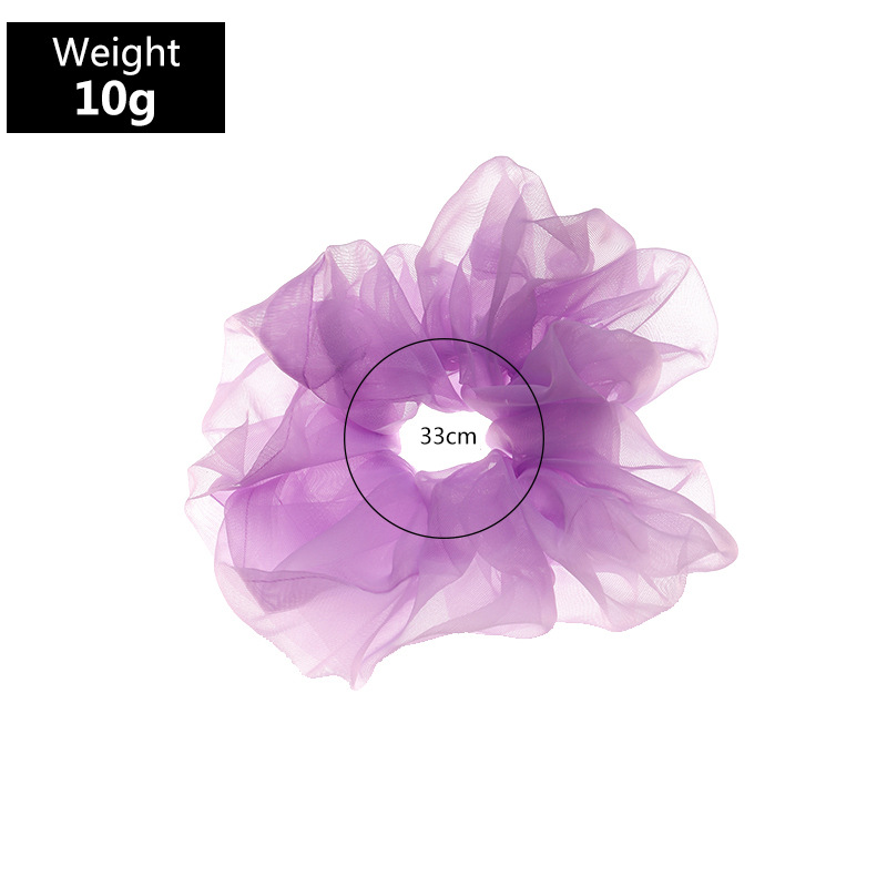 Chouchous Simples En Organza De Couleur Bonbon display picture 2