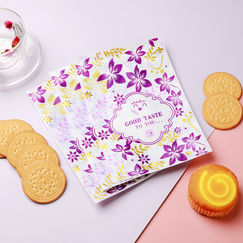 哑光紫金花印刷包装袋 花茶密封袋 烘培袋 真空食品包装袋 现货