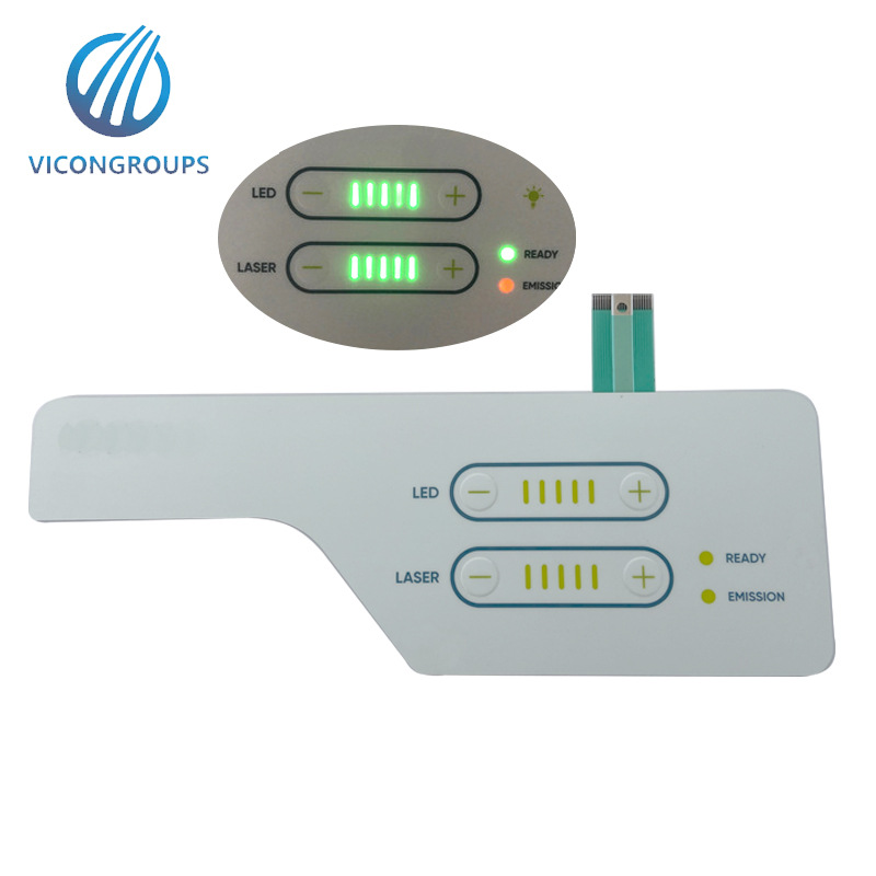 柔性薄膜开关带LED灯发光柔性电路板薄膜面膜 EL电极冷光板导光膜