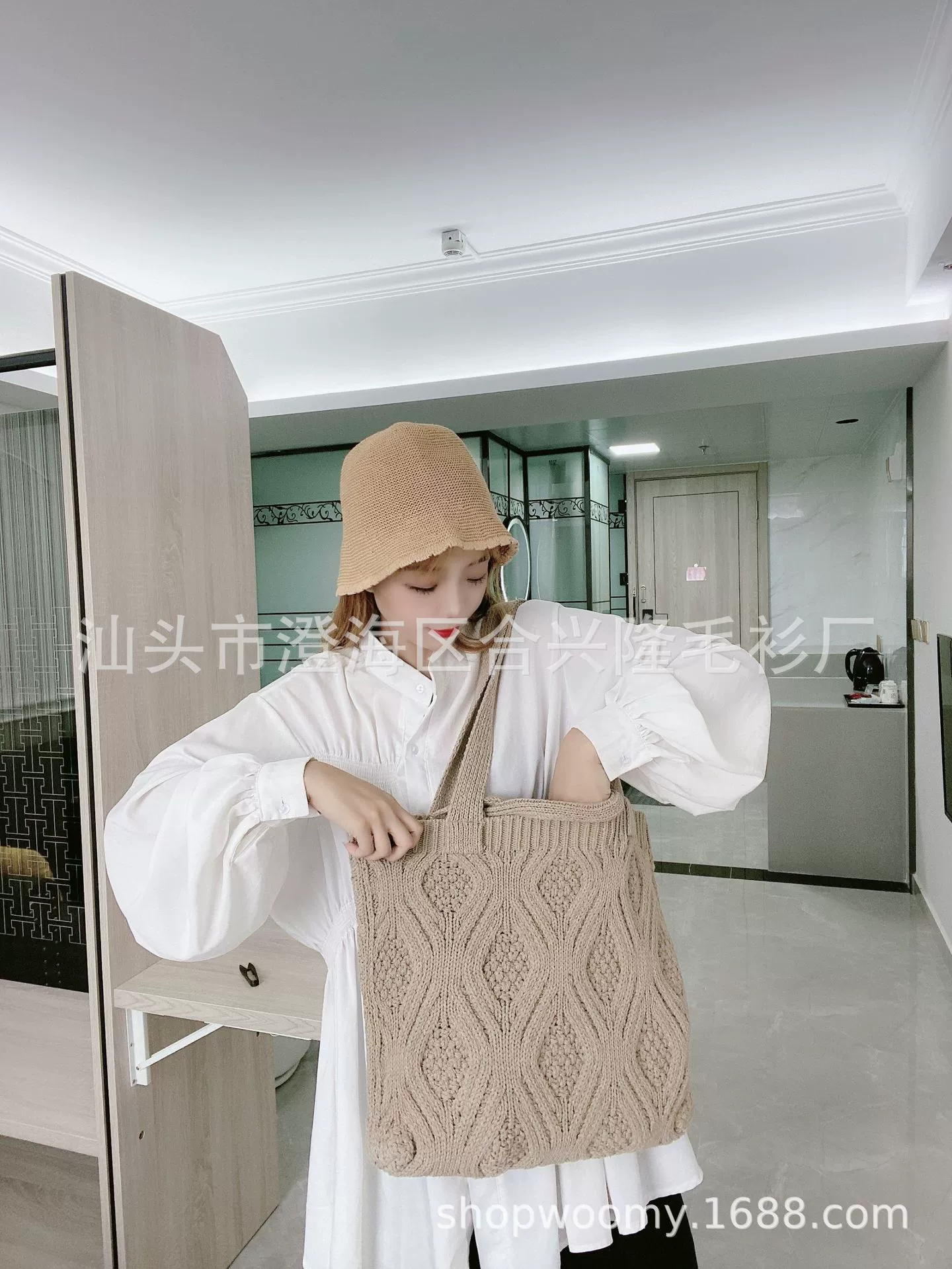 knitted retro universal shoulder bag, purse