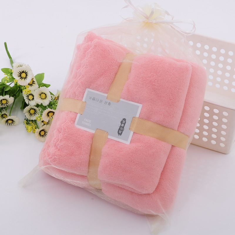 Coral Fleece Towel Bath Towel Mother and...