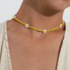 Accessory, fashionable adjustable necklace, European style, Amazon, flowered
