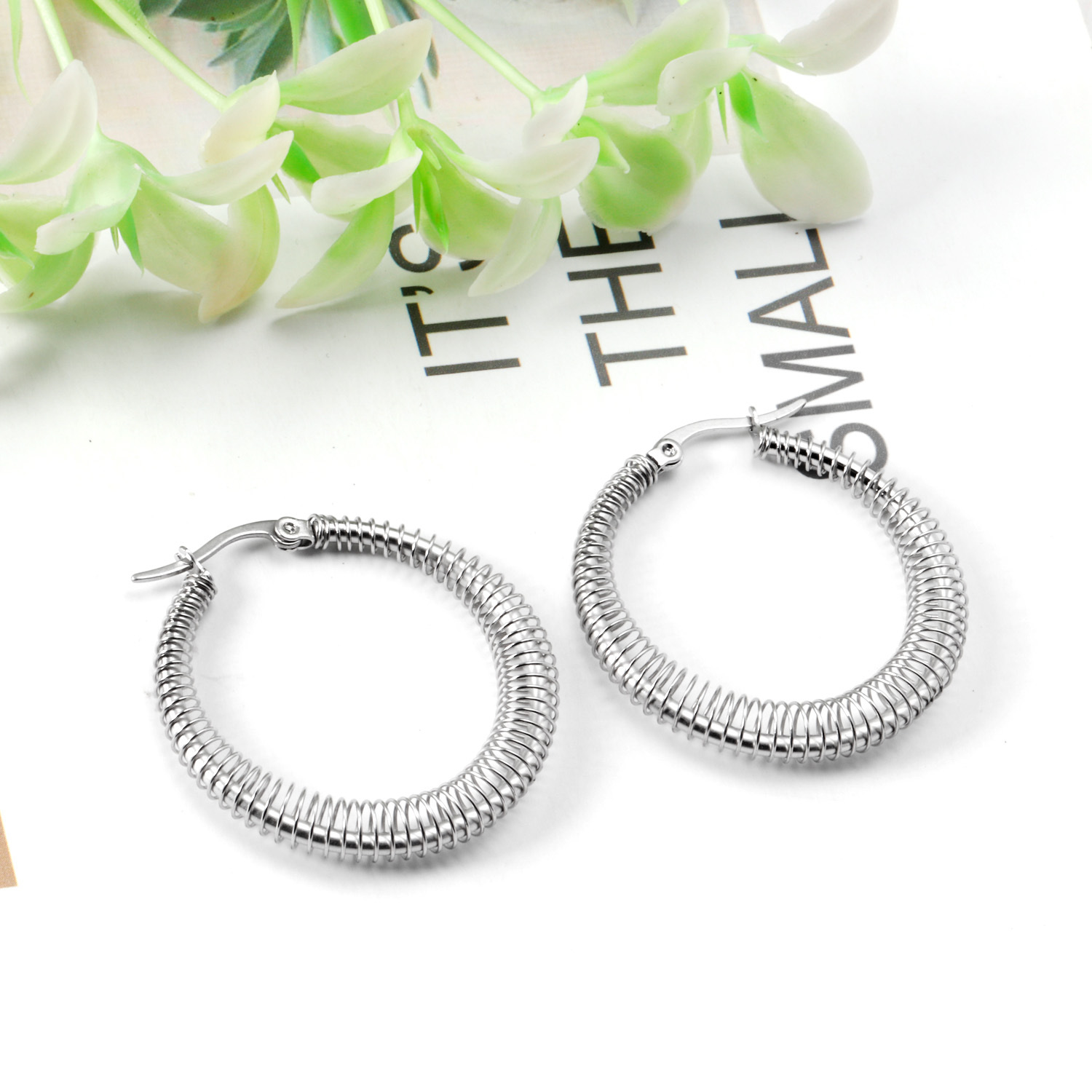 Fashion Geometric Stainless Steel Plating Earrings 1 Pair