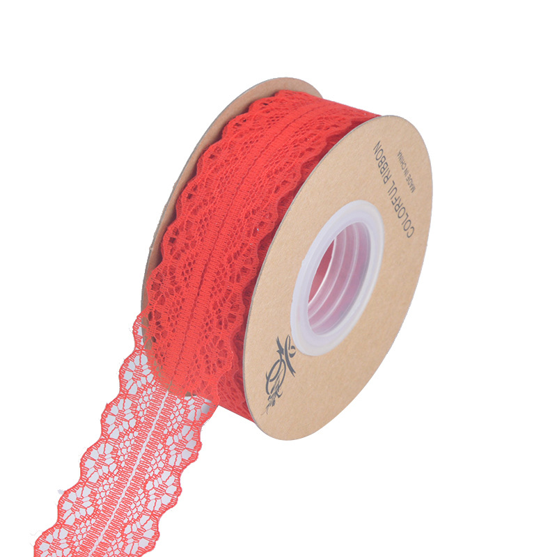 Fibra color 3cm flor pastel caja de regalo mano hecho a mano DIY tocado cinta de encaje arco cinta al por mayor