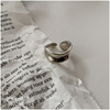 Line glossy ring suitable for men and women, silver 925 sample