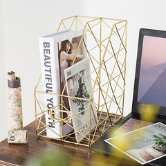 Ins minimalist iron office desk bookshelf office file holder desktop accessory student study material book storage box