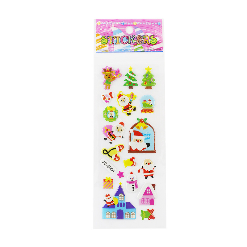 Three dimensional children's cartoon Christmas sticker, custom-made, Birthday gift 5